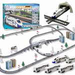 WOOPIE Elektrický vlak dráha 914 cm + most a tunel 86 ks – Zboží Dáma