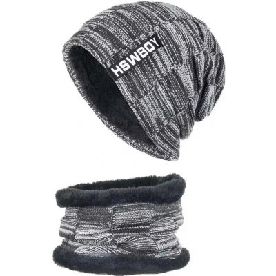 Chlapecký zimní set 2v1 nákrčník a čepice HSWBOY šedý – Zboží Dáma