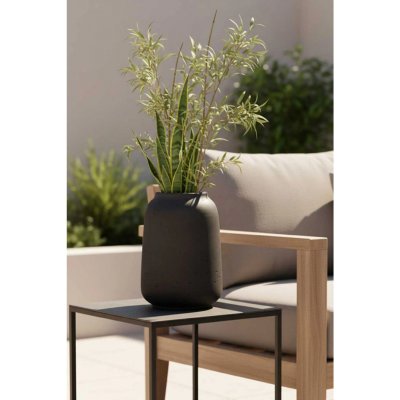 eshop-kvetinace.cz Stolní váza MONTI, sklolaminát, výška 28 cm, antracit – Hledejceny.cz