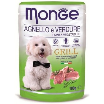 Monge Dog Grill jehněčí se zeleninou 100 g