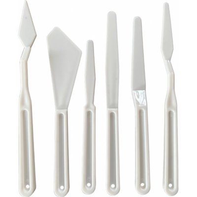 Malovaný kamínek Malířské špachtle plastové 6 ks – Zboží Dáma