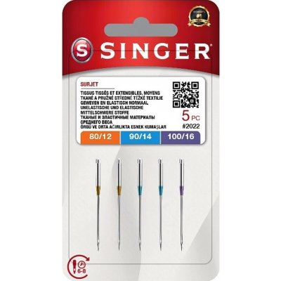 Jehly Singer 2022 - 80/12, 90/14, 100/16 - 5 ks - Overlock (ELx705) – Zboží Mobilmania