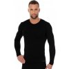 Pánské Tričko Brubeck LS01120A černé pánské tričko černá
