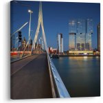 Obraz - Stmívání v Rotterdamu, Holandsko, jednodílný 30x30 cm – Hledejceny.cz