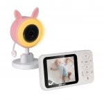 Evolveo Baby Monitor N35 dětská chůvička s kamerou, VOX, teploměr, noční vidění, RGB světlo Růžová – Zboží Mobilmania