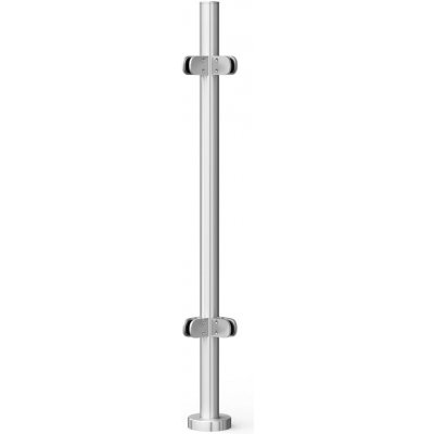 Hahn Steel Sloupek rohový Ø42,4 mm - bez madla, vrchní kotvení, výška: 750mm, AISI 304, brus Těsnění pro sklo: plexi 4mm – Zboží Mobilmania