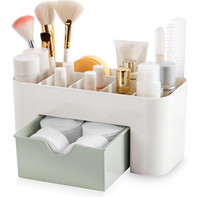 Jenifer AG605B Organizér na kosmetiku a make-up 23x11x10,5 cm, bílo-zelený – Zbozi.Blesk.cz