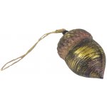 MOREX, s.r.o. Dekorace žalud k zavěšení 5,5 x 5,5 x 10 cm zlatý – Zboží Dáma