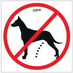 cedulka Juko ZÁKAZ VENČENÍ – Zboží Dáma