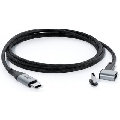 iSTYLE K-PL9915101300220 Magnetický opletený datový, USB-C na USB-C, šedý – Zboží Mobilmania