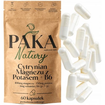 Paka Natury Citrát hořečnatý s draslíkem a B6 60 kapslí – Hledejceny.cz