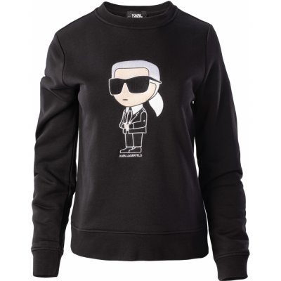 Karl Lagerfeld mikina IKONIK KARL sweatshirt černá – Zboží Mobilmania