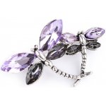 Prima-obchod brož s broušenými kamínky vážka fialová sv. 105356 – Hledejceny.cz