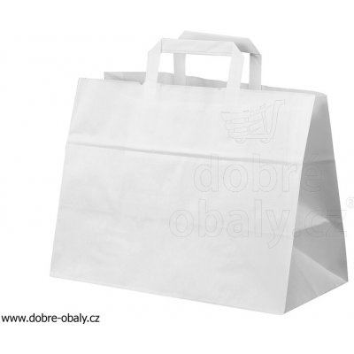 Taška papírová 320x160x270 mm, BÍLÁ bez tisku – Hledejceny.cz