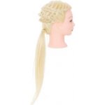 KIK KX6961 Cvičná hlava s přírodními vlasy 60-70 cm blond – Zboží Mobilmania