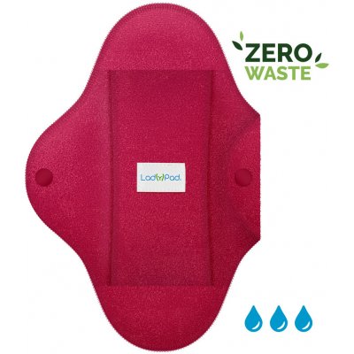 LadyPad látková vložka s vkládací vložkou Francouzská fuchsie velikost S Zero waste bez plastového a papírového obalu 1 ks
