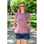 Jsem máma Bavlněné kojicí tričko mauve dots – Zboží Dáma