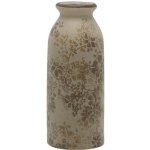 Béžová antik keramická váza s podzimními květy Melun - Ø 8*20 cm - Chic Antique – Hledejceny.cz
