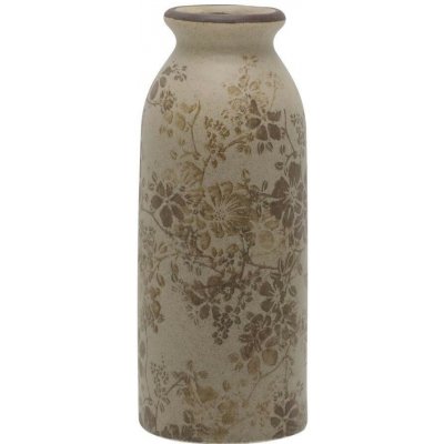 Béžová antik keramická váza s podzimními květy Melun - Ø 8*20 cm - Chic Antique – Hledejceny.cz