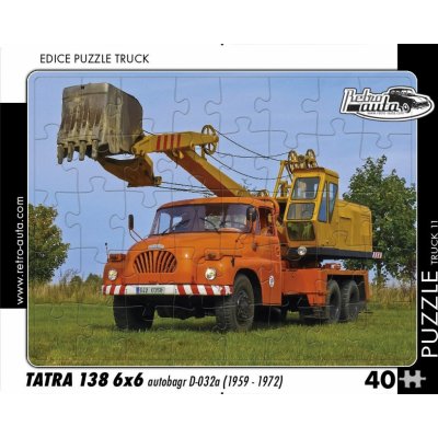 RETRO-AUTA TRUCK č.11 Tatra 138 6x6 autobagr D-032a 1959-1972 40 dílků