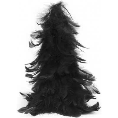 Prima-obchod Dekorace péřový stromeček svítící barva 3 černá – Zboží Mobilmania