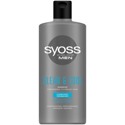 Syoss Men Clean & Cool šampon pro normální až mastné vlasy 440 ml – Zboží Mobilmania