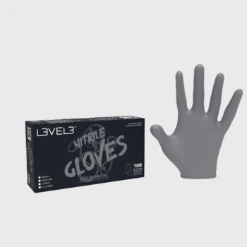 L3VEL3 Nitrile Gloves Liquid Metal 100 ks
