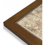 ZES Morava a Slezsko - nástěnná historická mapa 90 x 70 cm Varianta: mapa v dřevěném rámu, Provedení: Pegi tmavý ořech – Hledejceny.cz
