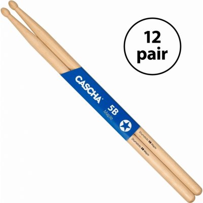 Cascha Drumsticks Pack 5B Maple - 12 Pair – Zboží Mobilmania