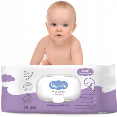 Bebble dětské vlhčené ubrousky s levandulí 64 ks – Hledejceny.cz
