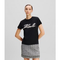 KARL LAGERFELD BOUCLE KARL SIGNATURE T-SHIRT BLACK