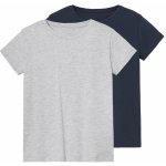 Pepperts Dívčí triko 2 kusy šedá navy modrá – Zboží Mobilmania