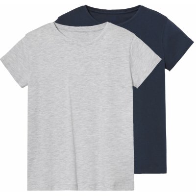 Pepperts Dívčí triko 2 kusy šedá navy modrá – Zboží Mobilmania