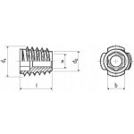 Matice závrtná bez límce M8 x 13 ZB - Balení 300 ks – Hledejceny.cz