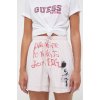 Dámské šortky Guess kraťasy x Banksy dámské vzorované high waist růžová