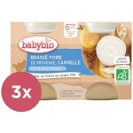 Babybio Brassé z kravského mléka hruška skořice 2 x 130 g – Zboží Dáma
