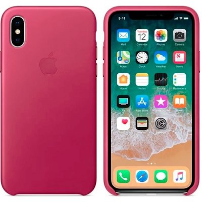 Apple iPhone X/XS Leather Case Pink Fuchsia MQTJ2ZM/A – Zboží Mobilmania