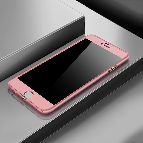 Pouzdro SES Ochranné 360° celotělové plastové kryt s ochranném sklem Apple iPhone 6/6S - růžové