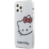 Pouzdro a kryt na mobilní telefon Apple AppleMix HELLO KITTY Apple iPhone 12 / 12 Pro - hlava Hello Kitty - plastový / gumový - bílé