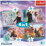 TREFL Ledové království: Úžasný svět 4v1 12,15,20,24 dílků – Zboží Dáma