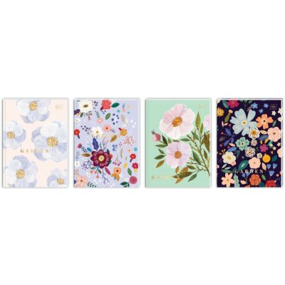 Interdruk Sešit A5 čtverečkovaných listů GARDEN mix 26928 – Zboží Dáma