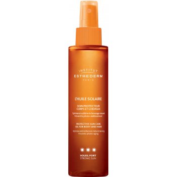 Institut Esthederm Sun Care opalovací olej na tělo a vlasy s vysokou UV ochranou Strong Sun (Age Beautifully) 150 ml