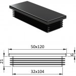 Kovoinox Krytka plastová 50 x 120 mm – Sleviste.cz