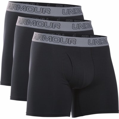 Under Armour Charged Cotton Stretch 6” boxerky černé 3 ks – Zboží Mobilmania