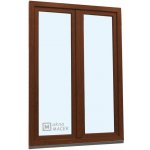 Kömmerling balkonové dveře 70 AD O+OS klapačka levé ořech/ořech 120 x 200 cm jednostranná klika + madýlko + PVC rám – Hledejceny.cz