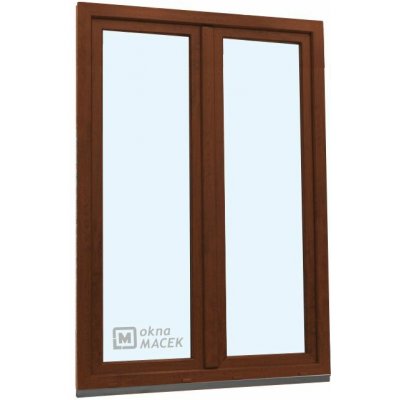 Kömmerling balkonové dveře 70 AD O+OS klapačka levé ořech/ořech 120 x 200 cm jednostranná klika + madýlko + PVC rám – Hledejceny.cz