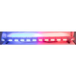 Stualarm LED rampa 1442mm, modrá/červená, 12-24V, ECE R65