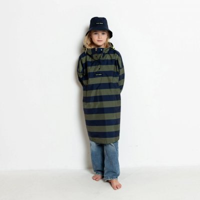 Vivi Mari dětský kabát do deště Bolt stripes navy/olive – Sleviste.cz