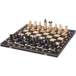 Dřevěné šachy Ambassador střední - černé – Zboží Živě