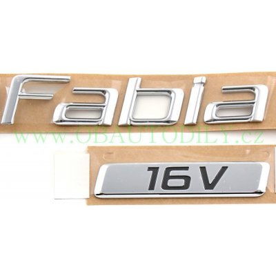 ŠKODA FABIA II-ZADNÍ NÁPIS FABIA 16V original - černé 16V 5J6853687D FXC – Zbozi.Blesk.cz